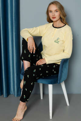 Limon Desenli Pijama Takımı Lime 