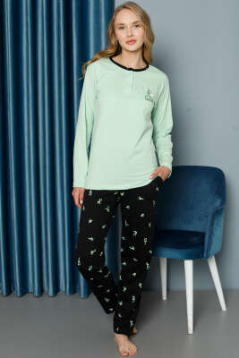 Limon Desenli Pijama Takımı Yeşil - Pijama
