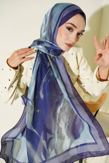 Lina Desenli Soft Şal Parlament - Başörtüsü