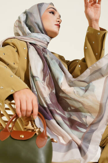 Lina Desenli Soft Şal Taş - Başörtüsü