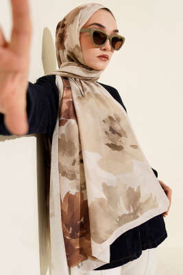 Linea Serisi Desenli Şal Bej 