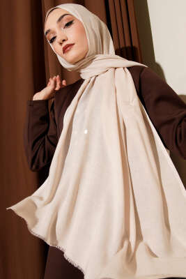 Liora Pamuk Şal Bej - MODA KAŞMİR