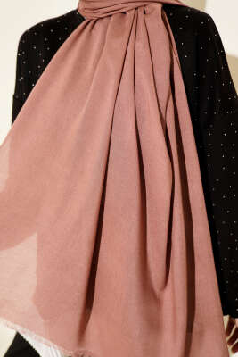 Liora Pamuk Şal Gül Kurusu - Başörtüsü