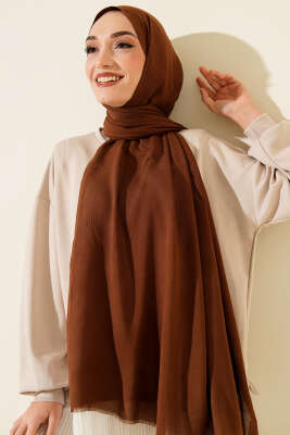 Liora Pamuk Şal Kahve -11 - Başörtüsü