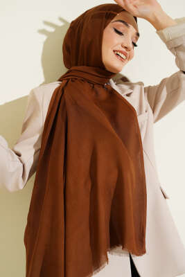 Liora Pamuk Şal Kahve -11 - MODA KAŞMİR