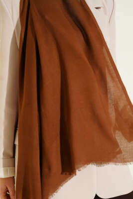 Liora Pamuk Şal Kahve -11 - Başörtüsü