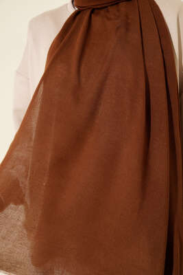 Liora Pamuk Şal Kahve - Başörtüsü