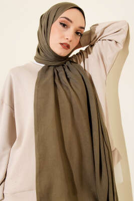 Liora Pamuk Şal Kamuflaj Yeşili -143 - Başörtüsü