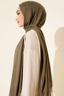 Liora Pamuk Şal Kamuflaj Yeşili - Başörtüsü