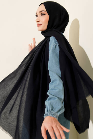 Liora Pamuk Şal Lacivert -167 - Başörtüsü