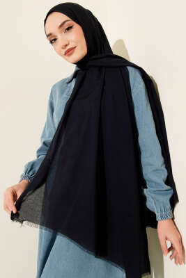 Liora Pamuk Şal Lacivert -167 - Başörtüsü