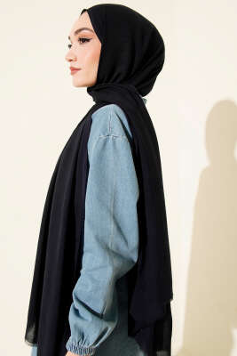 Liora Pamuk Şal Lacivert -167 - Başörtüsü
