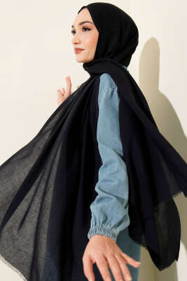 Liora Pamuk Şal Lacivert - MODA KAŞMİR