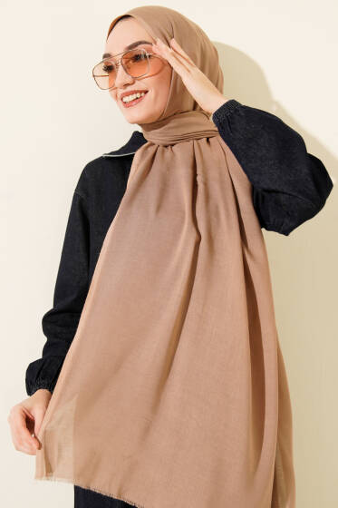 Liora Pamuk Şal Latte -169 - Başörtüsü