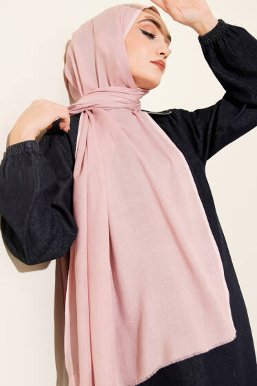 Liora Pamuk Şal Pudra -14 - Başörtüsü