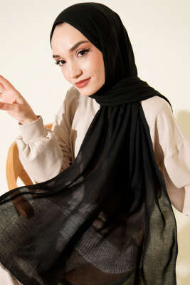 Liora Pamuk Şal Siyah 