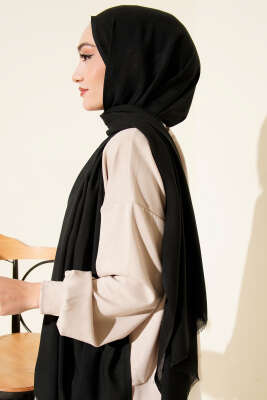Liora Pamuk Şal Siyah - Başörtüsü