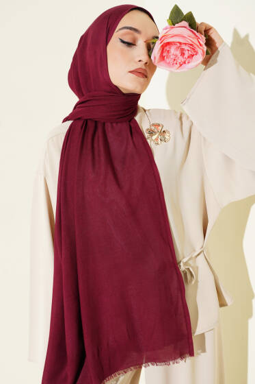 Liora Pamuk Şal Vişne - Başörtüsü