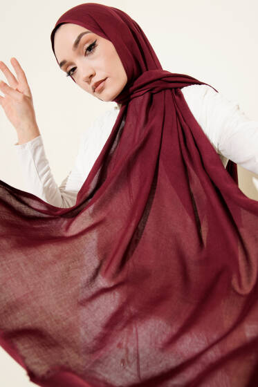 Liora Pamuk Şal Vişne - Başörtüsü
