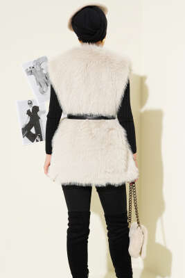Lolita Peluş Kuşaklı Yelek Taş - 700-1000 TL Ürünler