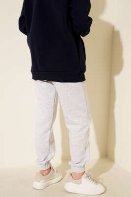 Los Angeles Nakışlı Şardonlu Pantolon Gri - Pantolon