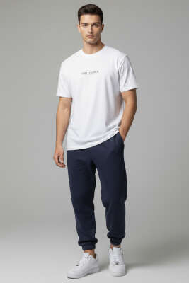 Lost Control Baskılı Erkek T-shirt Beyaz - Erkek T-shirt