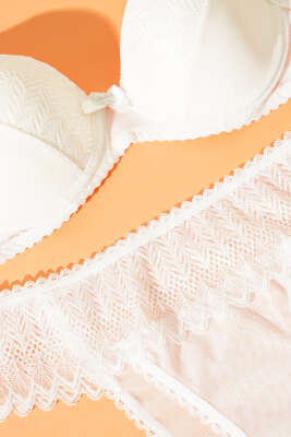 Lotus Desteksiz Jakar Sütyen Takım Ekru - Yılın Fırsatı