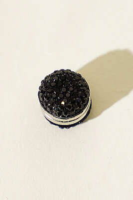 Lotus Serisi Desenli Siyah Eşarp Mıknatısı - PAZARİUM