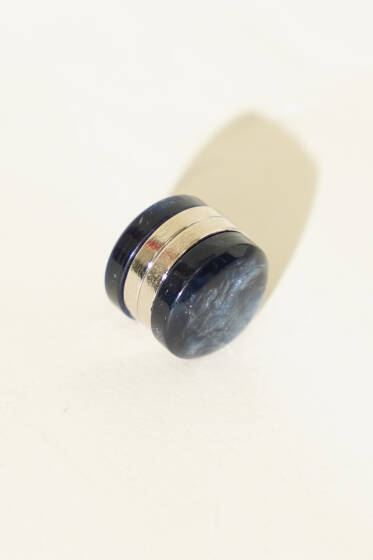 Lotus Serisi Lacivert Eşarp Mıknatısı - İğne ve Klips