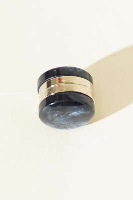 Lotus Serisi Lacivert Eşarp Mıknatısı - İğne ve Klips