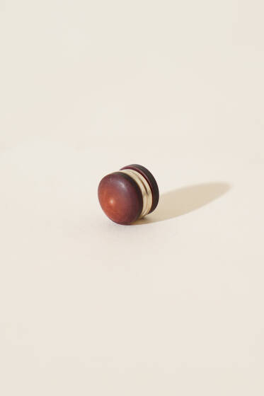 Lotus Serisi Mat Kahve Eşarp Mıknatısı - İğne ve Klips