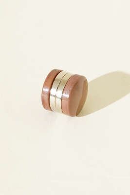 Lotus Serisi Mat Soft Kahve Eşarp Mıknatısı 