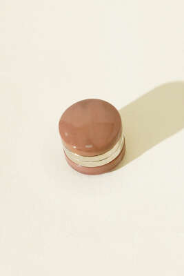 Lotus Serisi Mat Soft Kahve Eşarp Mıknatısı - İğne ve Klips