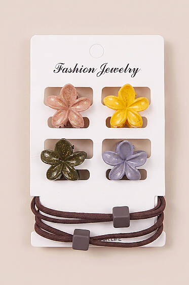 Lotus Set Lastikli Toka Acı Kahve - Toka