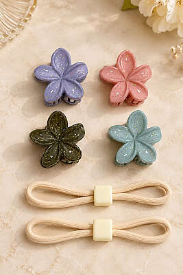  Lotus Set Lastikli Toka Bej - KONYALI TOKA