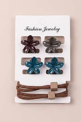  Lotus Set Lastikli Toka Kahve - KONYALI TOKA