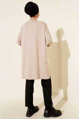 Loyşa Arma Detaylı Salaş Tunik Bej - Tunik