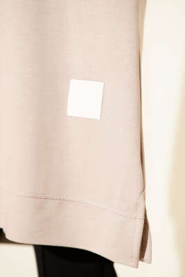 Loyşa Arma Detaylı Salaş Tunik Bej - Yılın Fırsatı