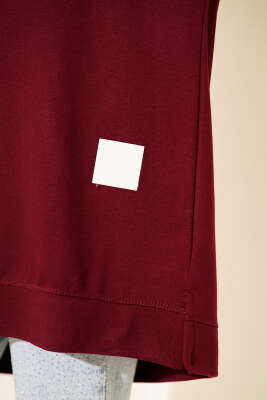 Loyşa Arma Detaylı Salaş Tunik Bordo - Tunik