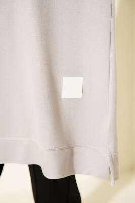 Loyşa Arma Detaylı Salaş Tunik Gri - Tunik