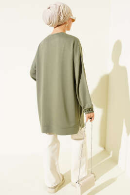Loyşa Arma Detaylı Salaş Tunik Haki - Tunik