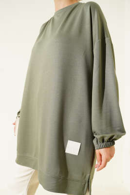 Loyşa Arma Detaylı Salaş Tunik Haki - Tunik