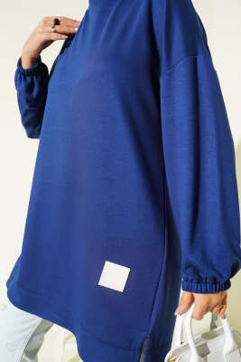 Loyşa Arma Detaylı Salaş Tunik İndigo - Yılın Fırsatı