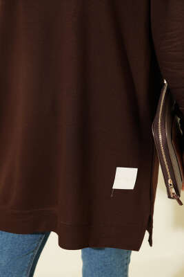 Loyşa Armalı Basic Tunik Acı Kahve - Tunik