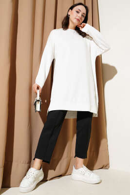 Loyşa Armalı Basic Tunik Ekru - Tunik