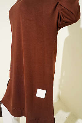 Loyşa Armalı Basic Tunik Kahve - 100-300 TL Ürünler