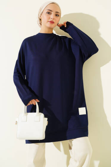 Loyşa Armalı Basic Tunik Lacivert - Tunik