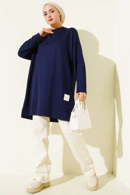 Loyşa Armalı Basic Tunik Lacivert - Tunik