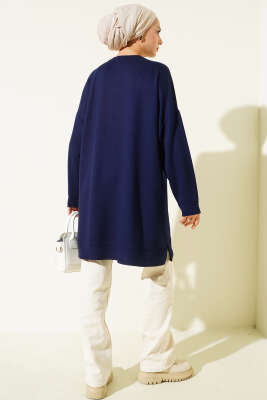 Loyşa Armalı Basic Tunik Lacivert - Tunik