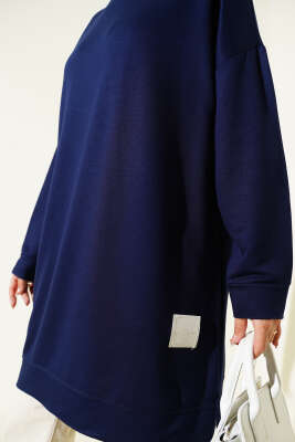 Loyşa Armalı Basic Tunik Lacivert - Tunik